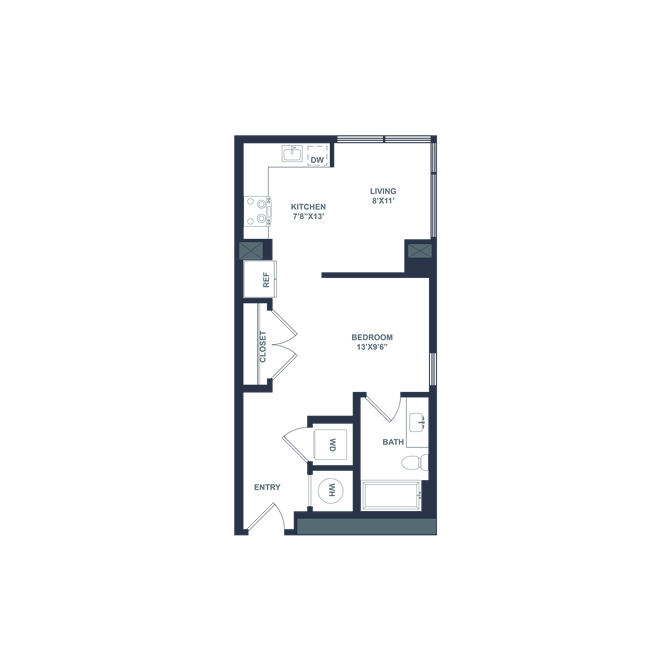 Floor plan layout diagram for A03