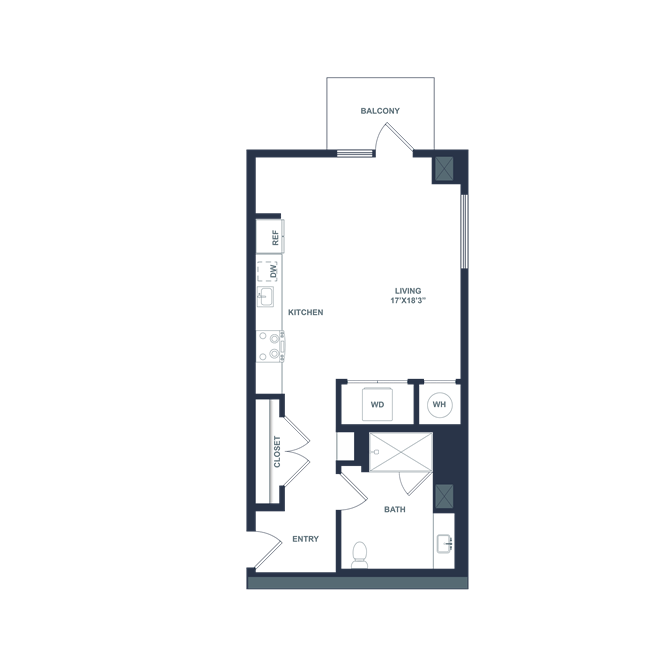 Floor plan layout diagram for A04