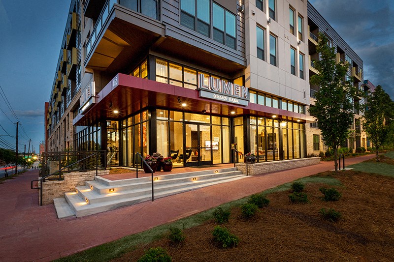 Apartments for Rent in Grant Park, Atlanta GA - Lumen Grant Park Apartments Outdoor Front Building View