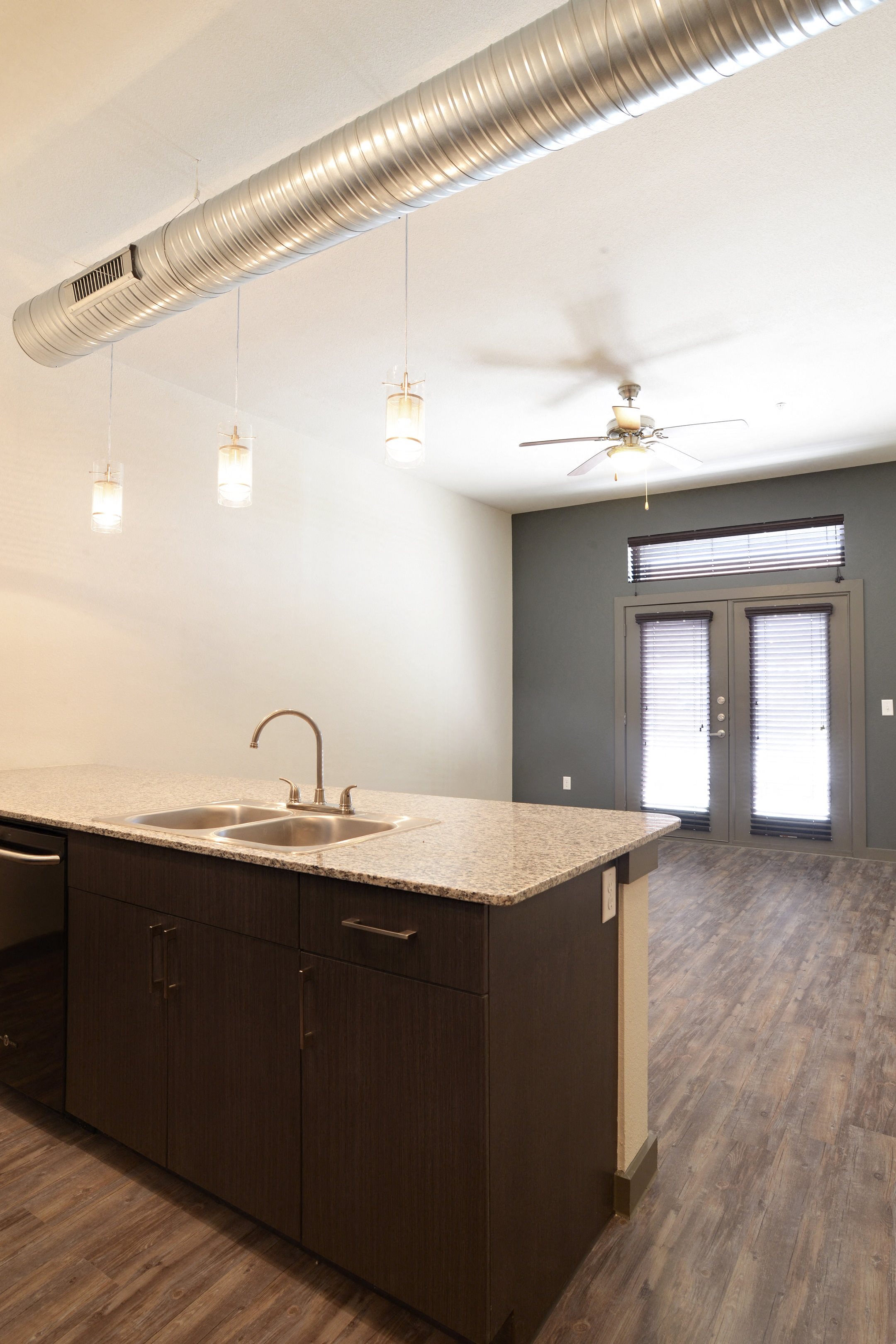 Window at East End Lofts at the Railyard Apartments, Denton, TX