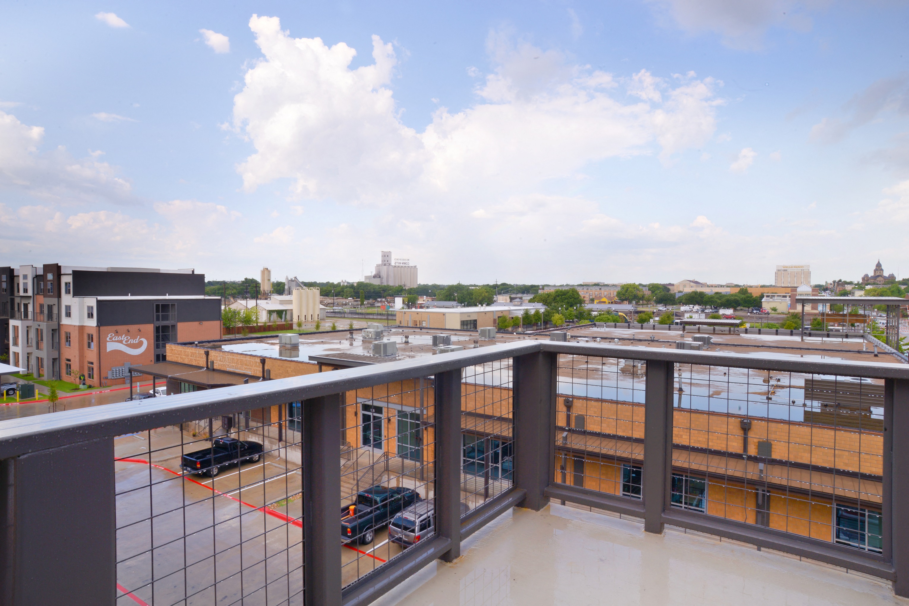 Penthouse Patio at East End Lofts at the Railyard Apartments, Denton, TX, 76201
