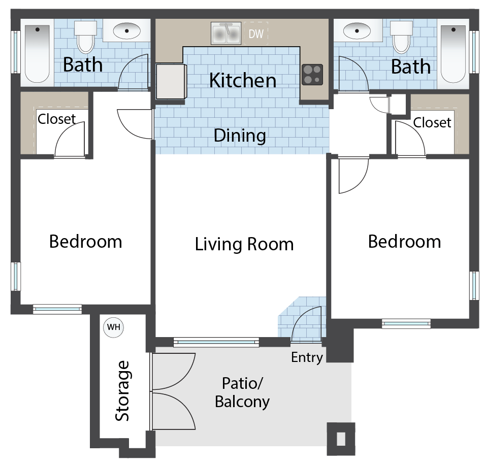 Pinetop Hills Standard 2 bdrm floor plan Pinetop Hills Standard 2 bdrm floor plan