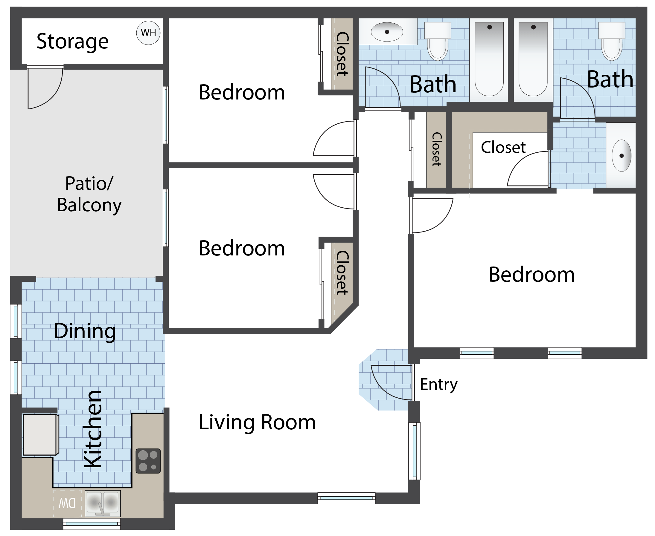 Pinetop Hills Standard 3 bdrm floor plan Pinetop Hills Standard 3 bdrm floor plan
