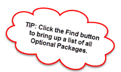 optional packages button