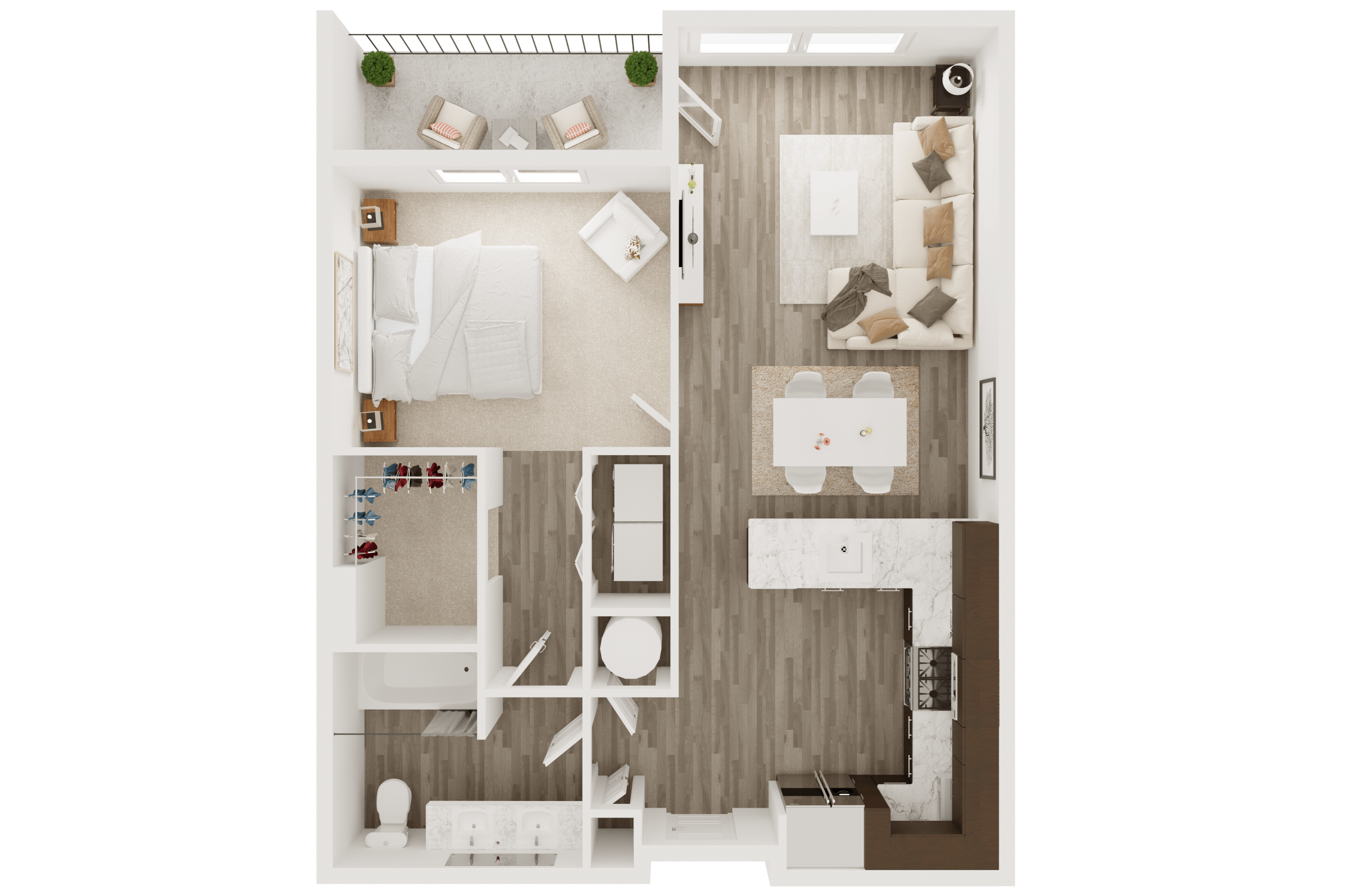 luxury apartment in overland park, ks - one bedroom, one bath