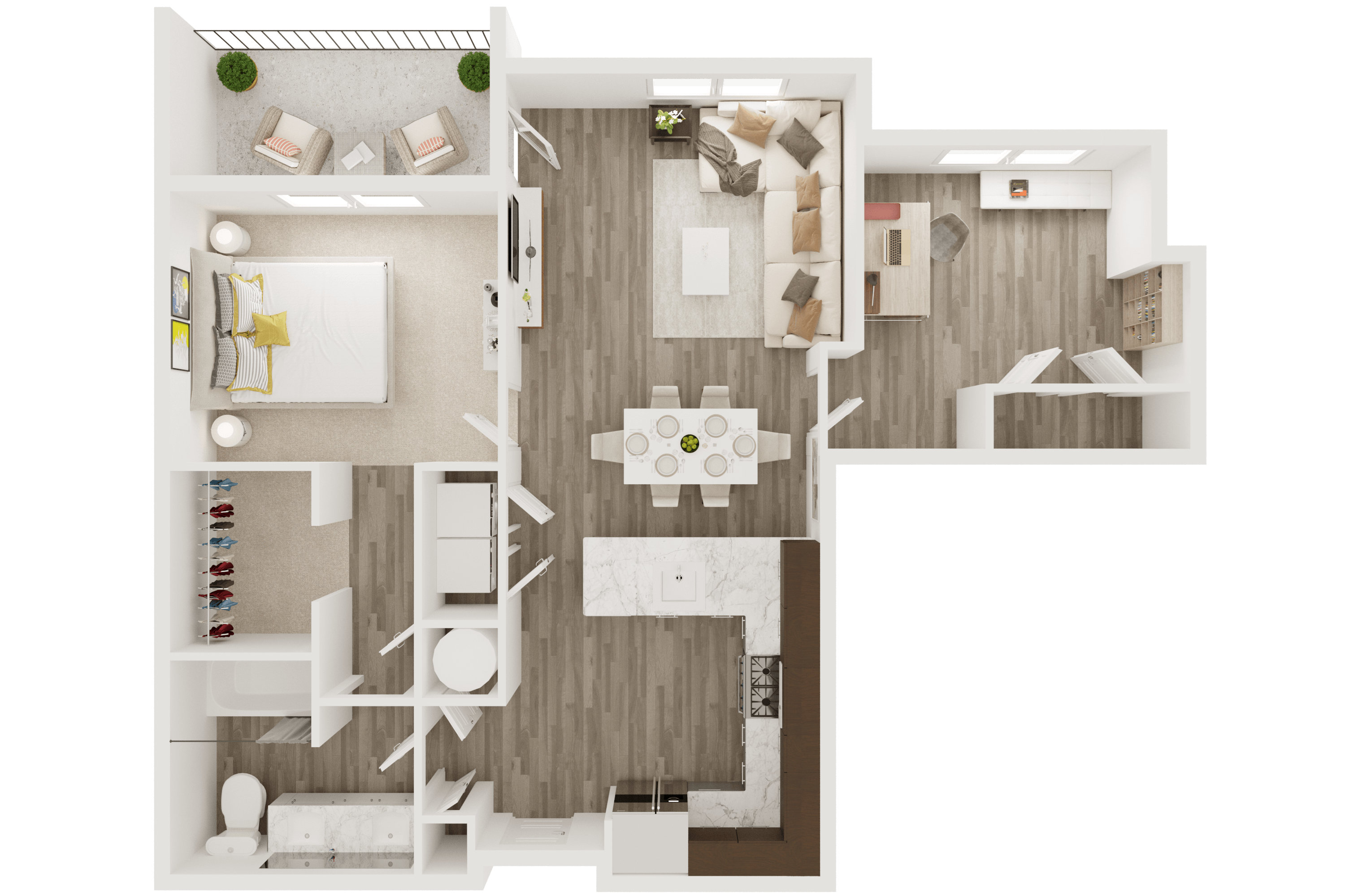 spacious one bedroom one bath apartment