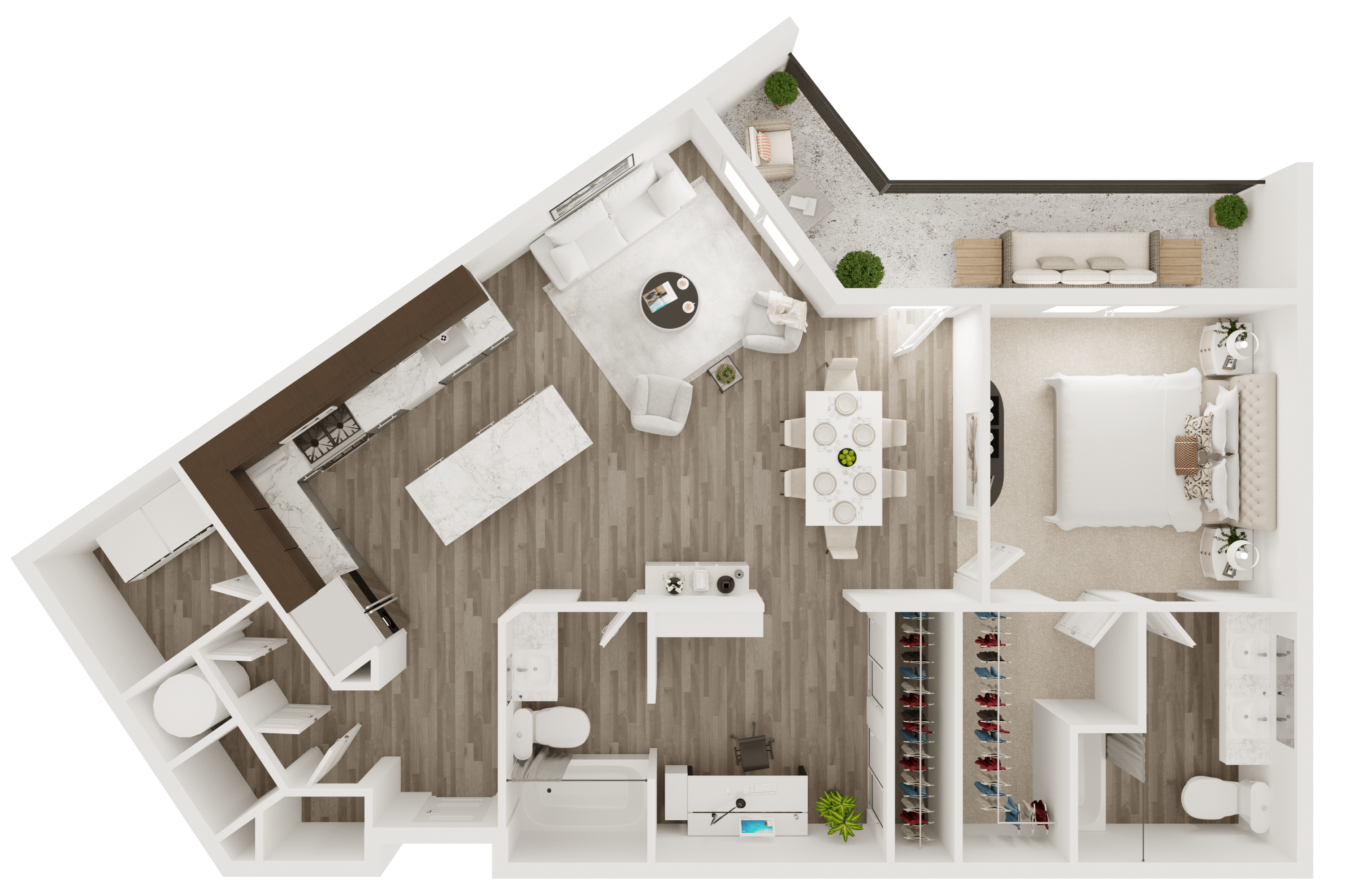 one bedroom luxury apartment in Overland Park, KS