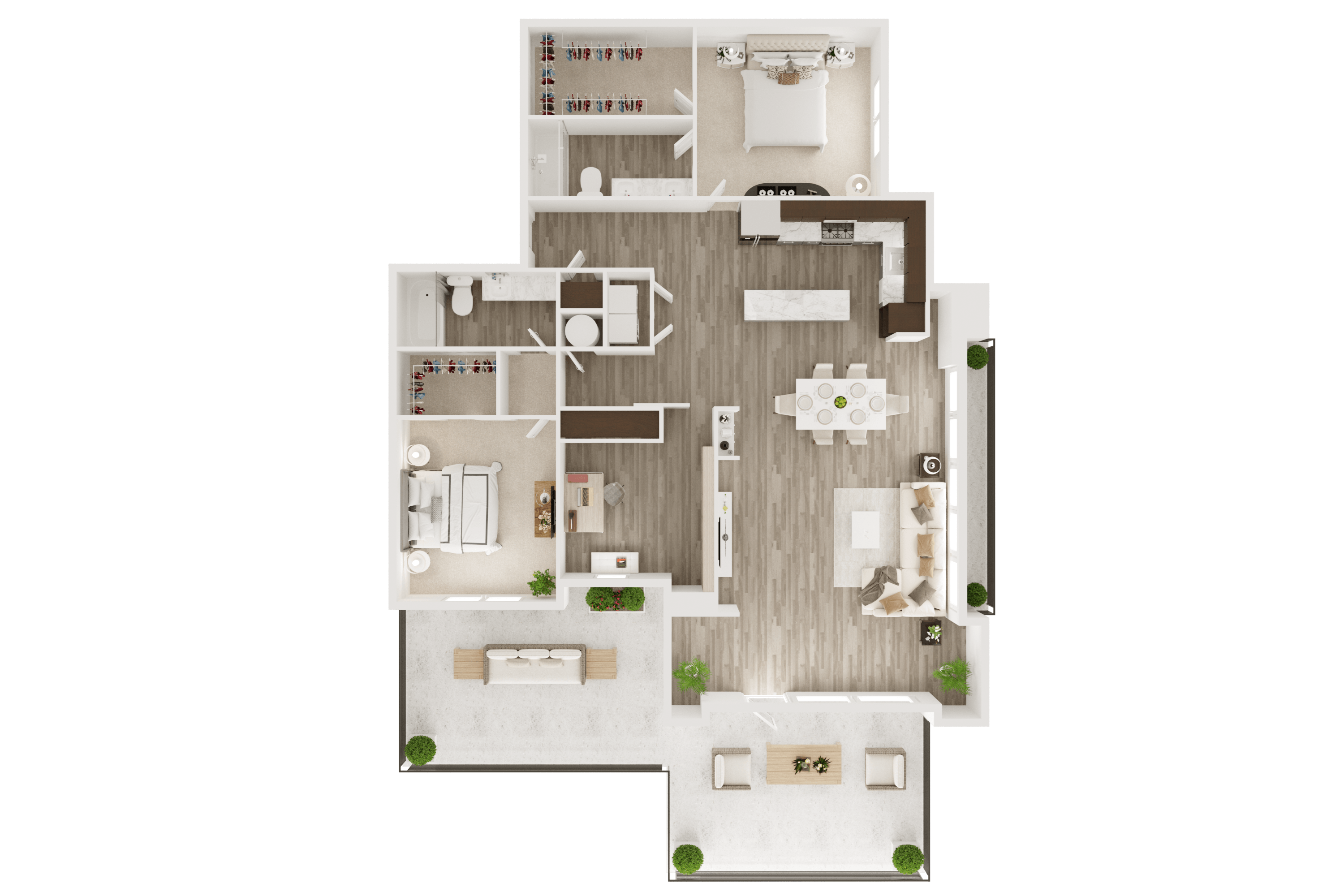 apartment in Overland Park, KS with 2 bedrooms and 2 baths