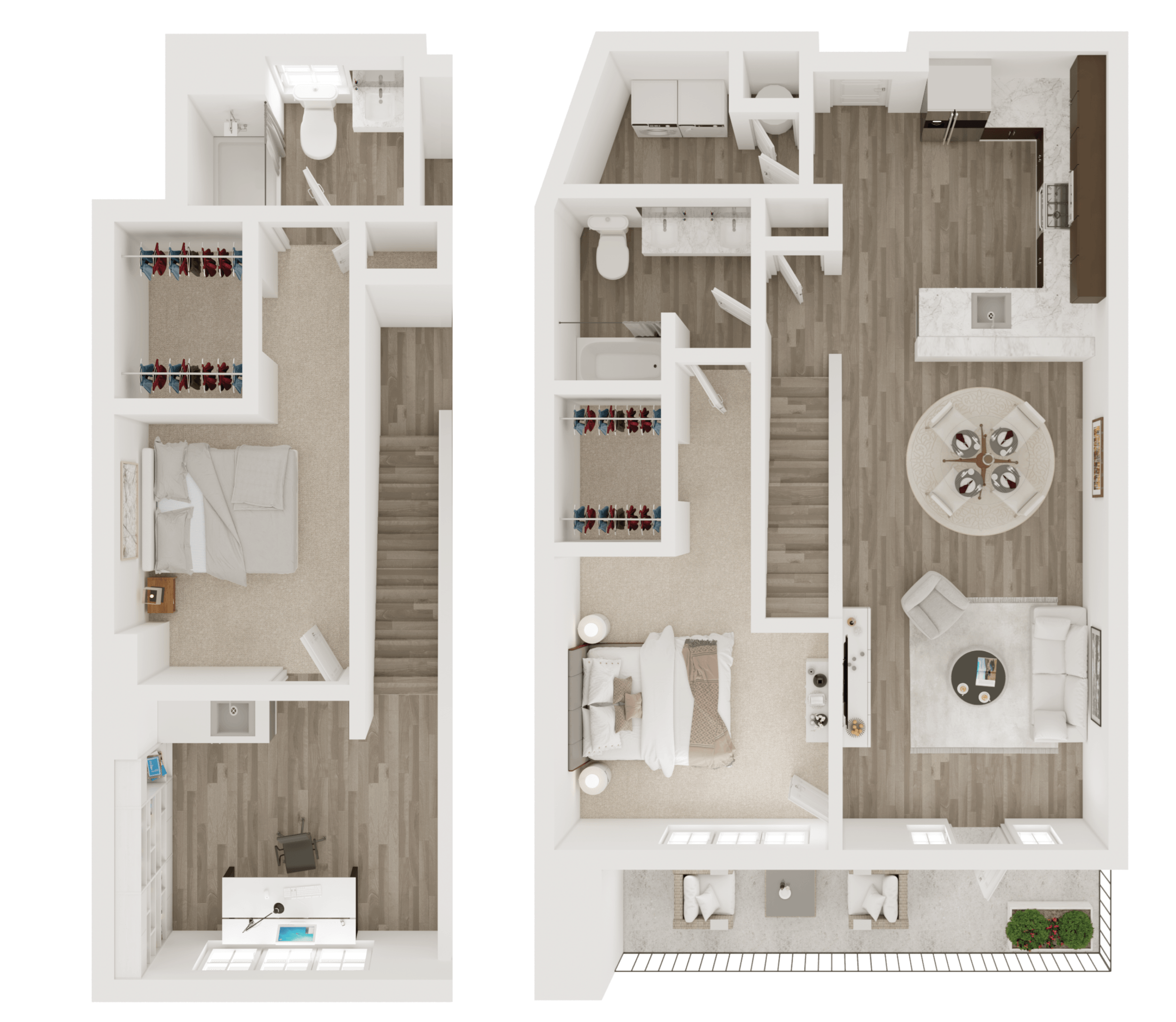 spacious 2 bedroom townhome with office