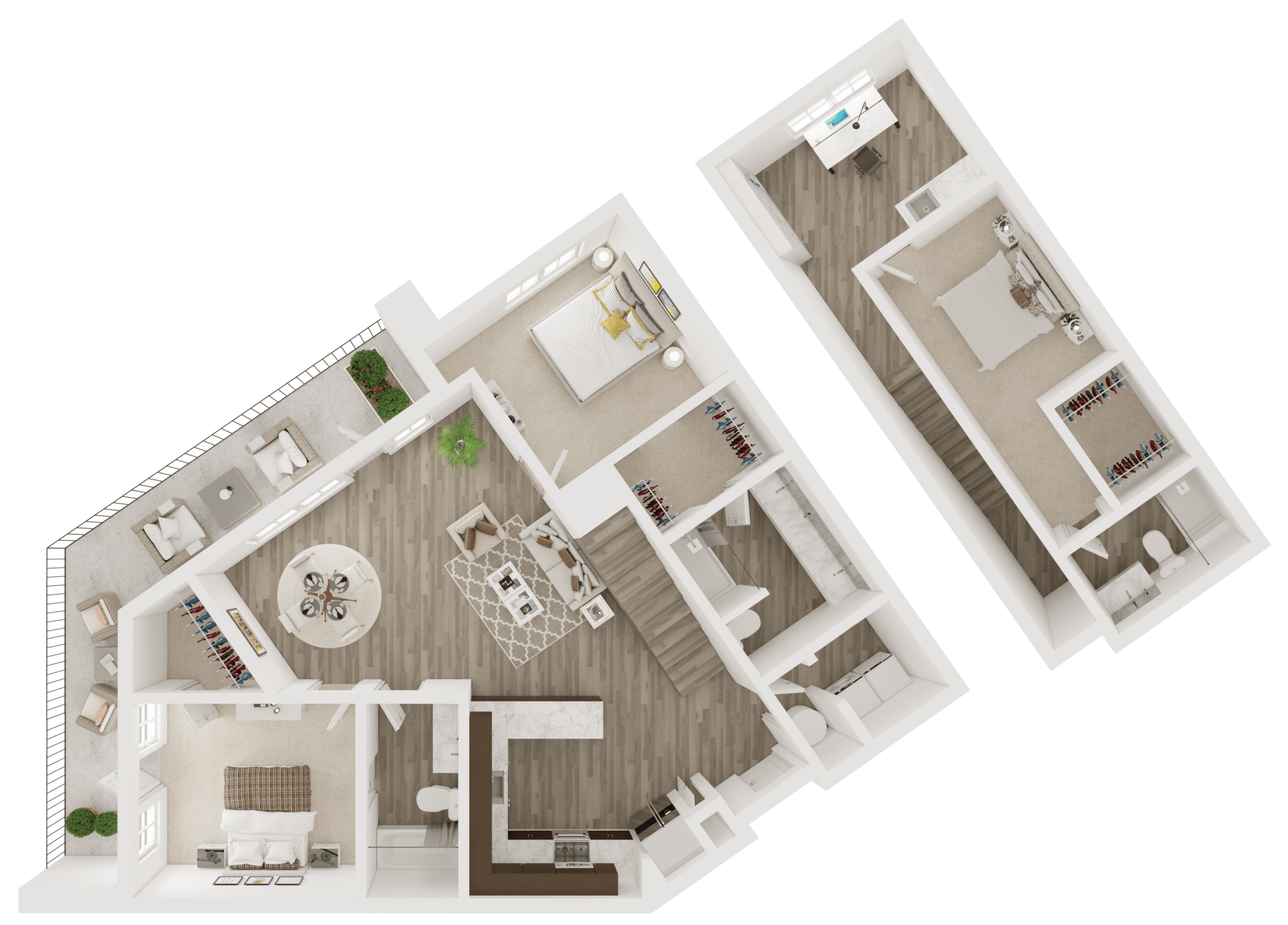 3 bedroom 3 bath townhome with office in Overland Park, KS