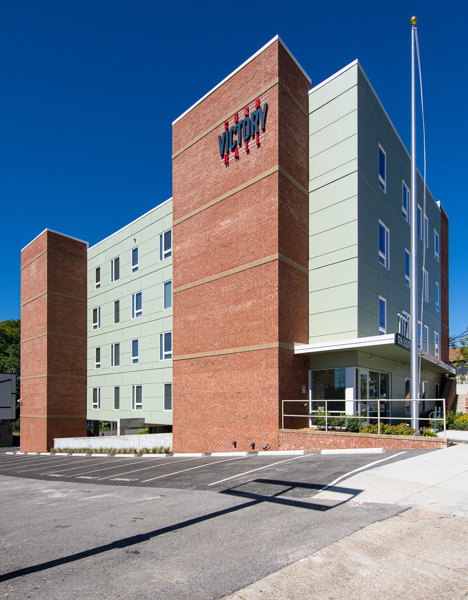 Curb Victory Hall