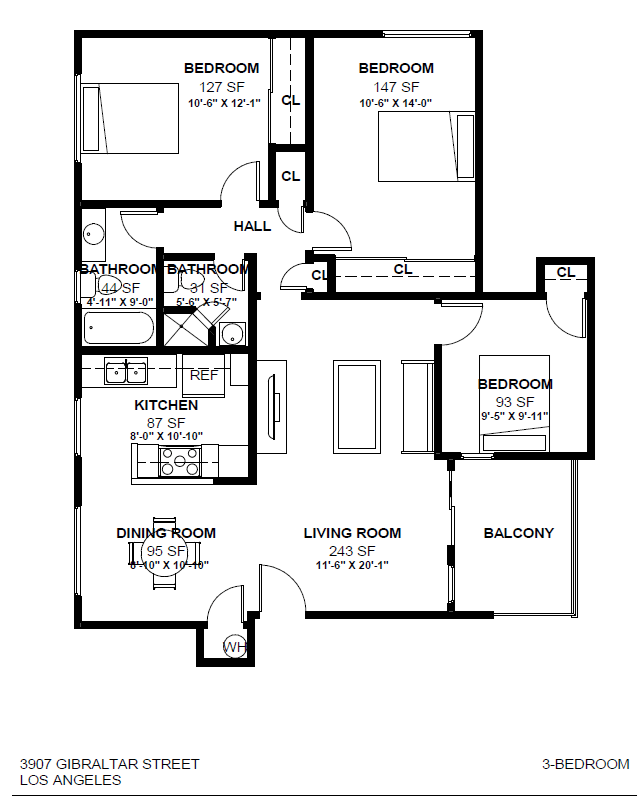 Floor Plans of Gibraltar Apartments in Los Angeles, CA