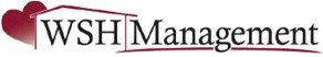 A logo with a heart shape and the text "WSH Management".