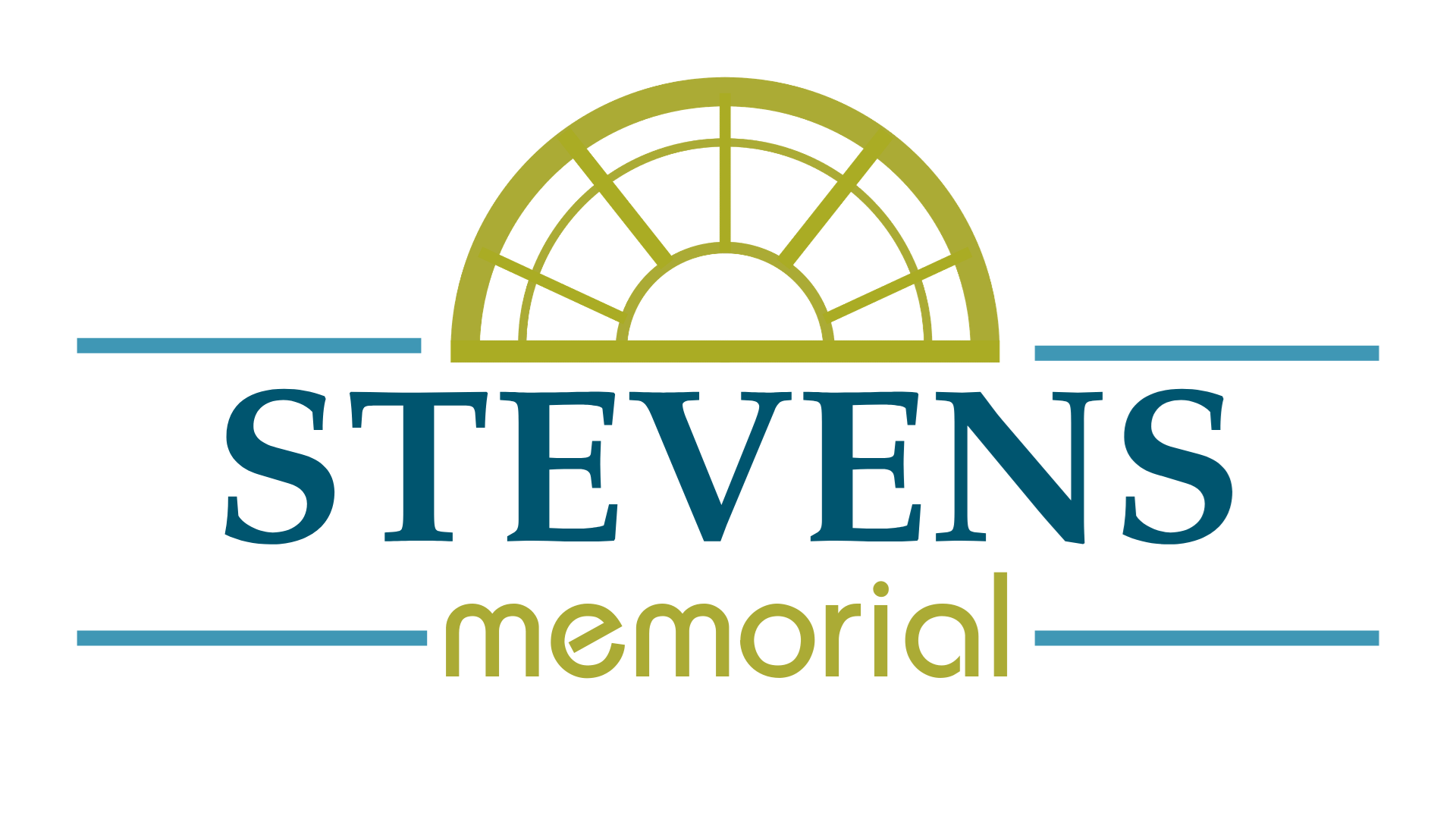 A logo with the words "Stevens Memorial" and a globe graphic.