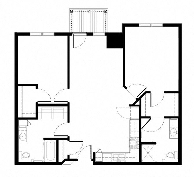 Floor Plans of Edison Apartments in Roseville, MN