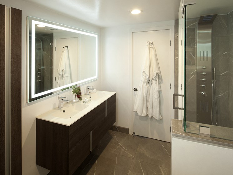 Hotwater and Rainshower in Bathroom at 301 Ocean Ave, Santa Monica, CA, 90402