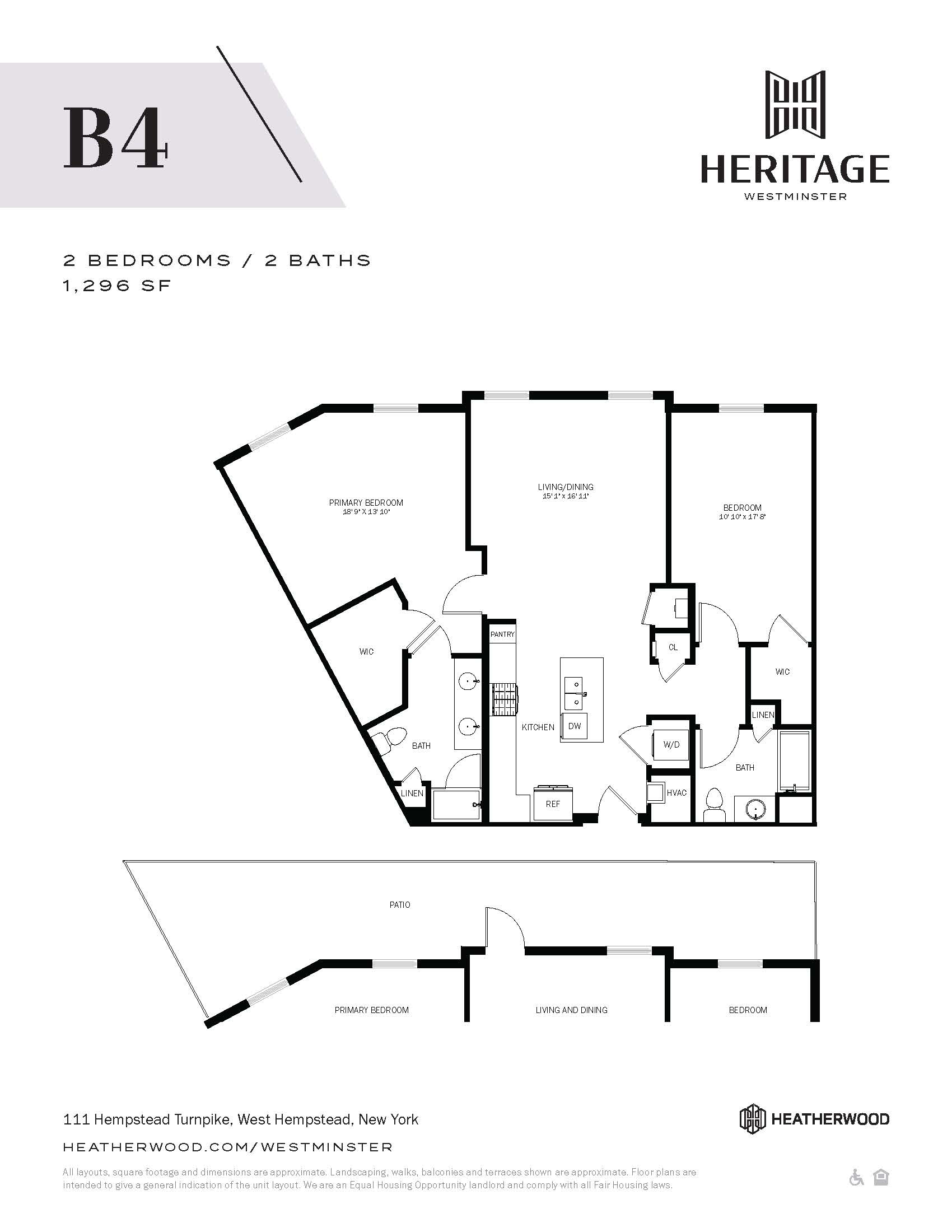 2 Bed, 2 Bath - B4 Layout