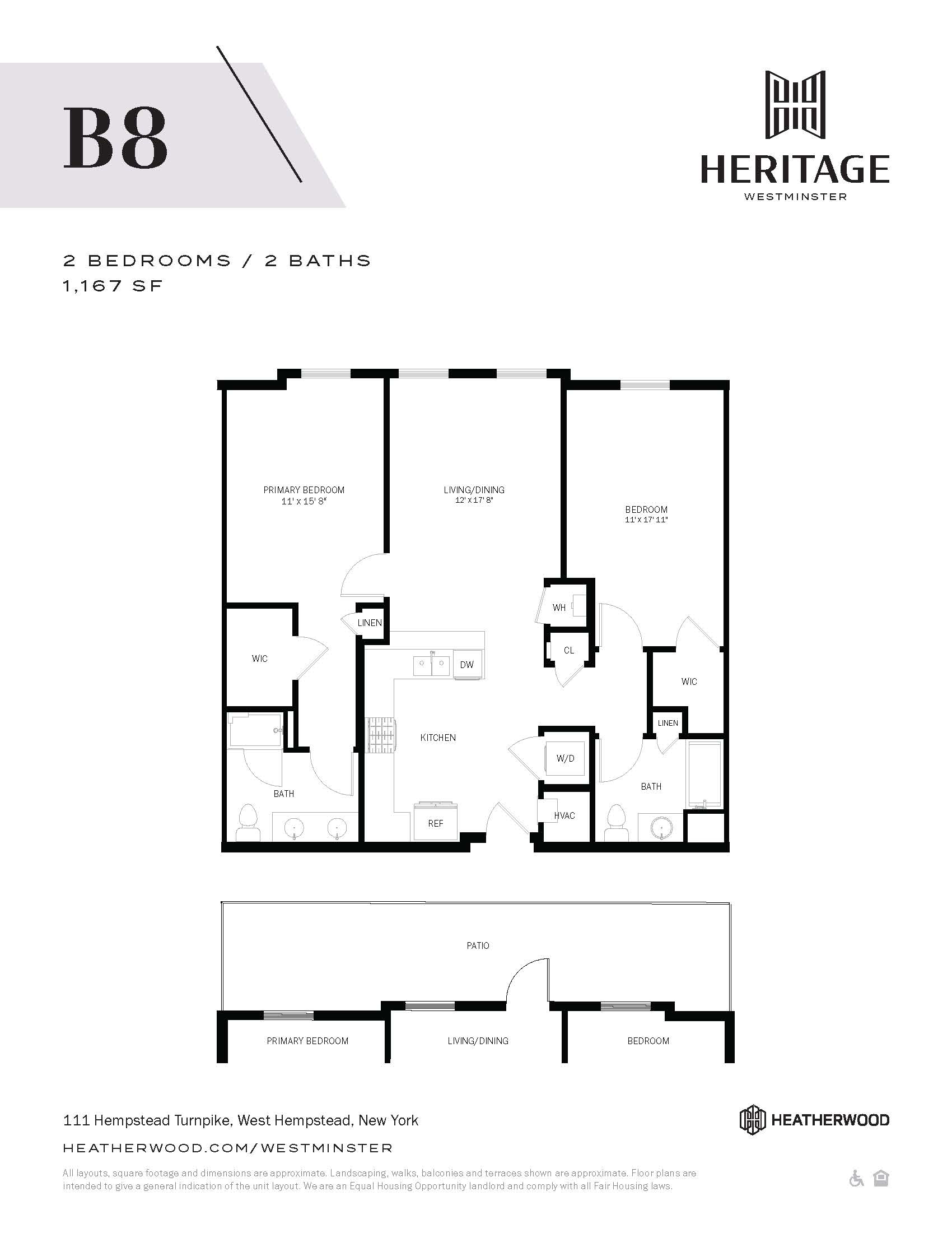 2 Bed 2 Bath - B8 Layout