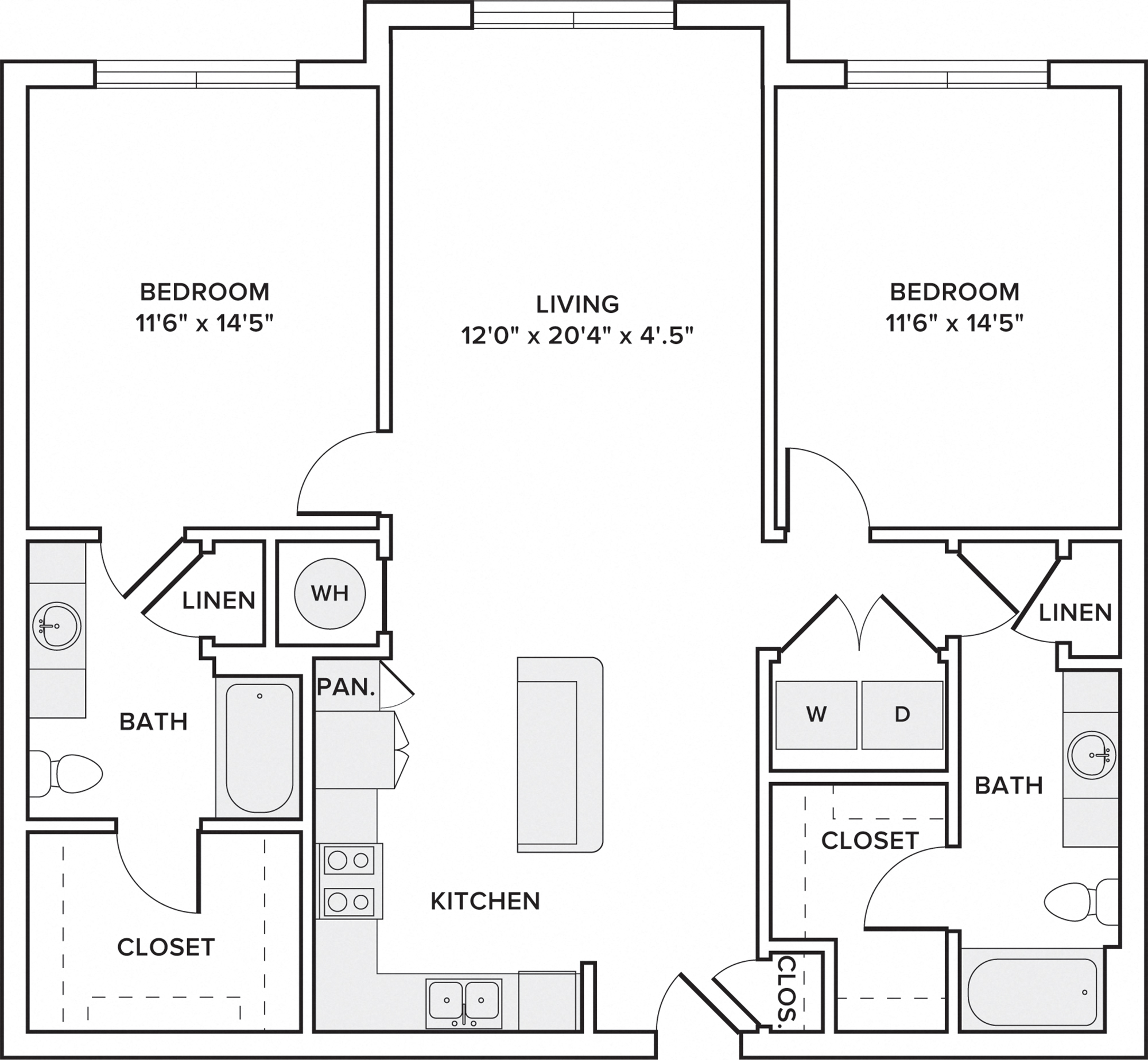 Floor Plans | 1-, 2-Bedroom Apartments in Southeast Houston