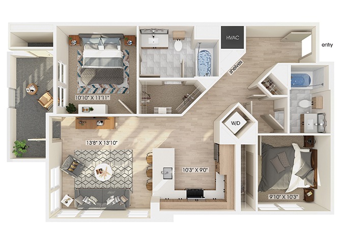Suite A Floorplan