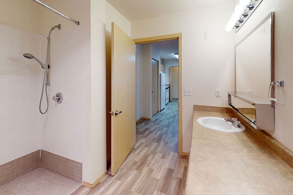 Bathroom at Cedar Park Apartments in Seattle WA