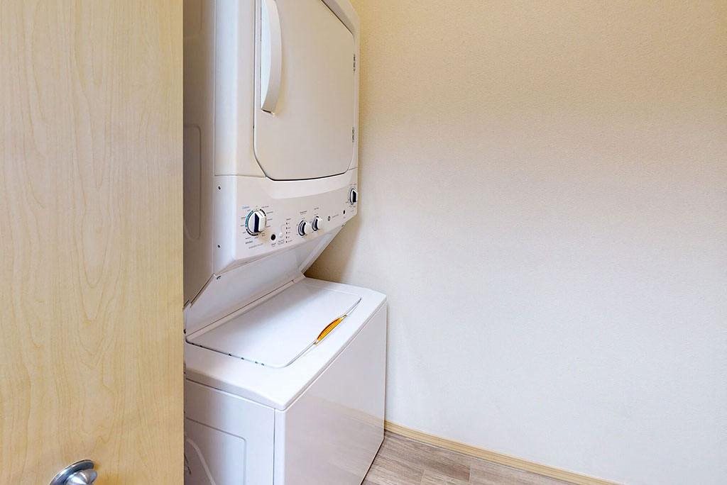 In unit laundry at Cedar Park Apartments in Seattle WA