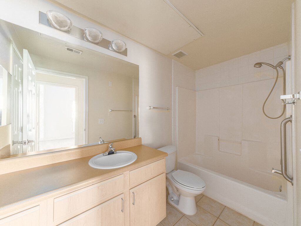 spacious bathrooms Parkway Senior Apartments in Pasadena TX