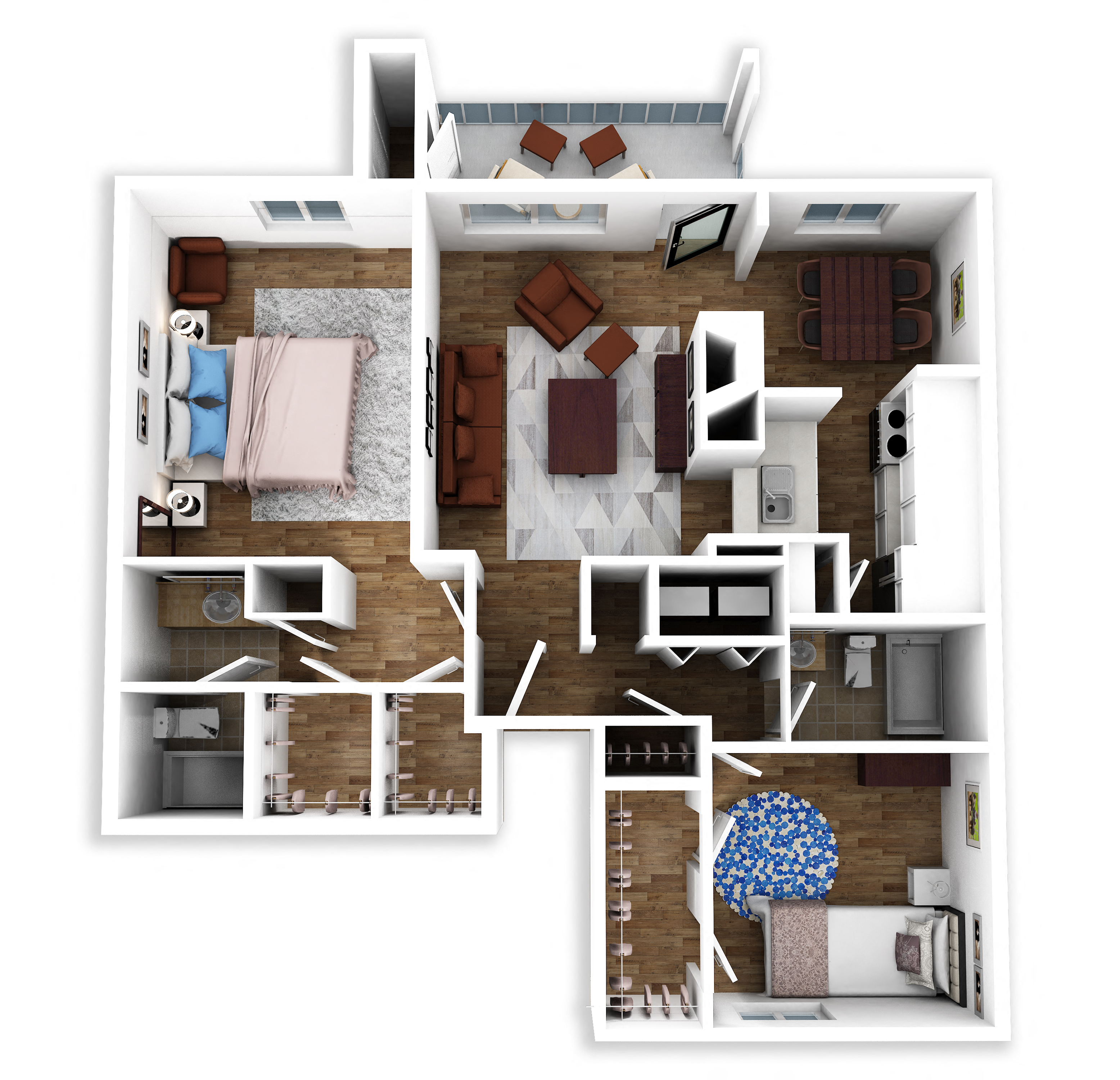 Floor plan layout diagram for B2