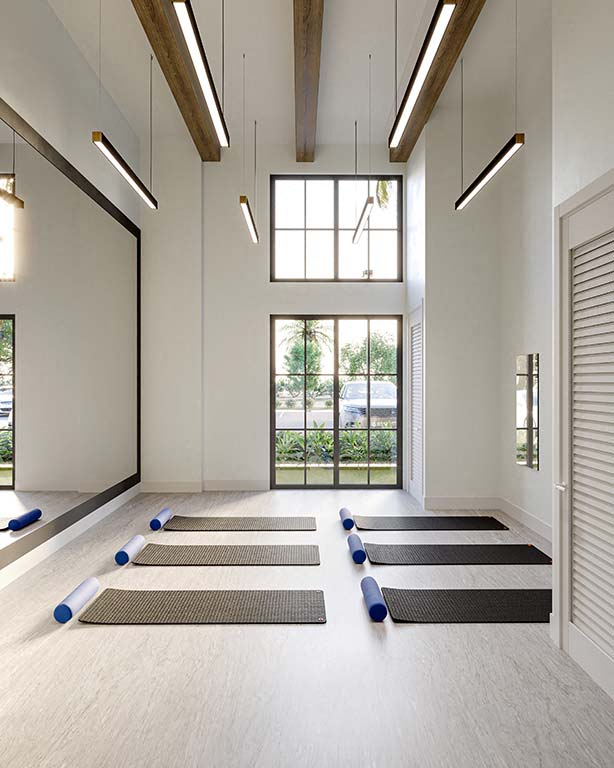 yoga room at Leena Plantation Apartments