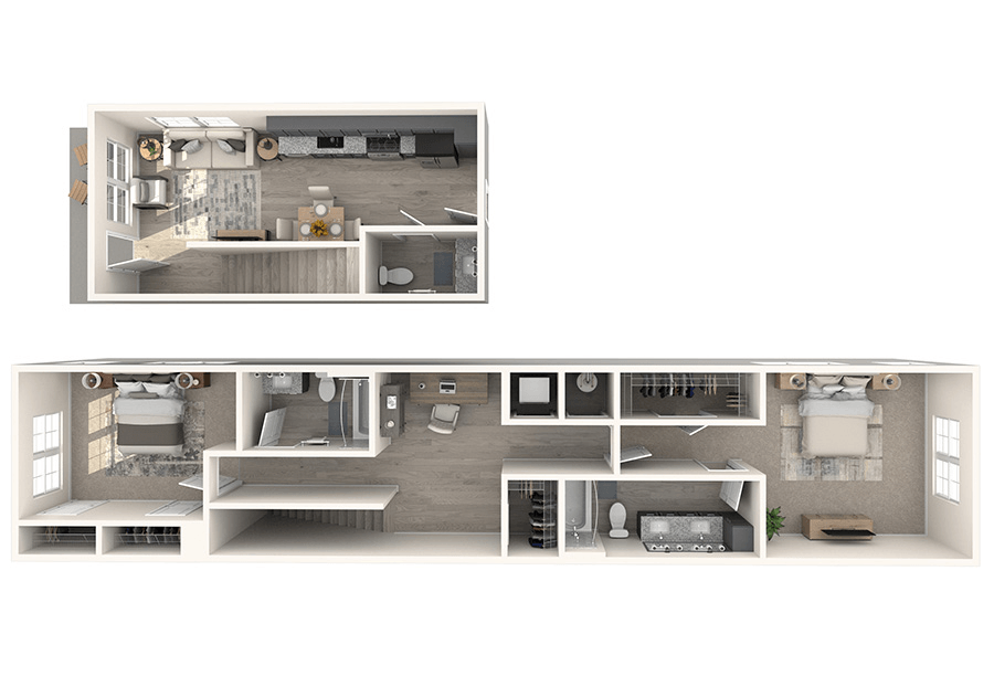 Springside Apartments & Townhomes B3 floor plan