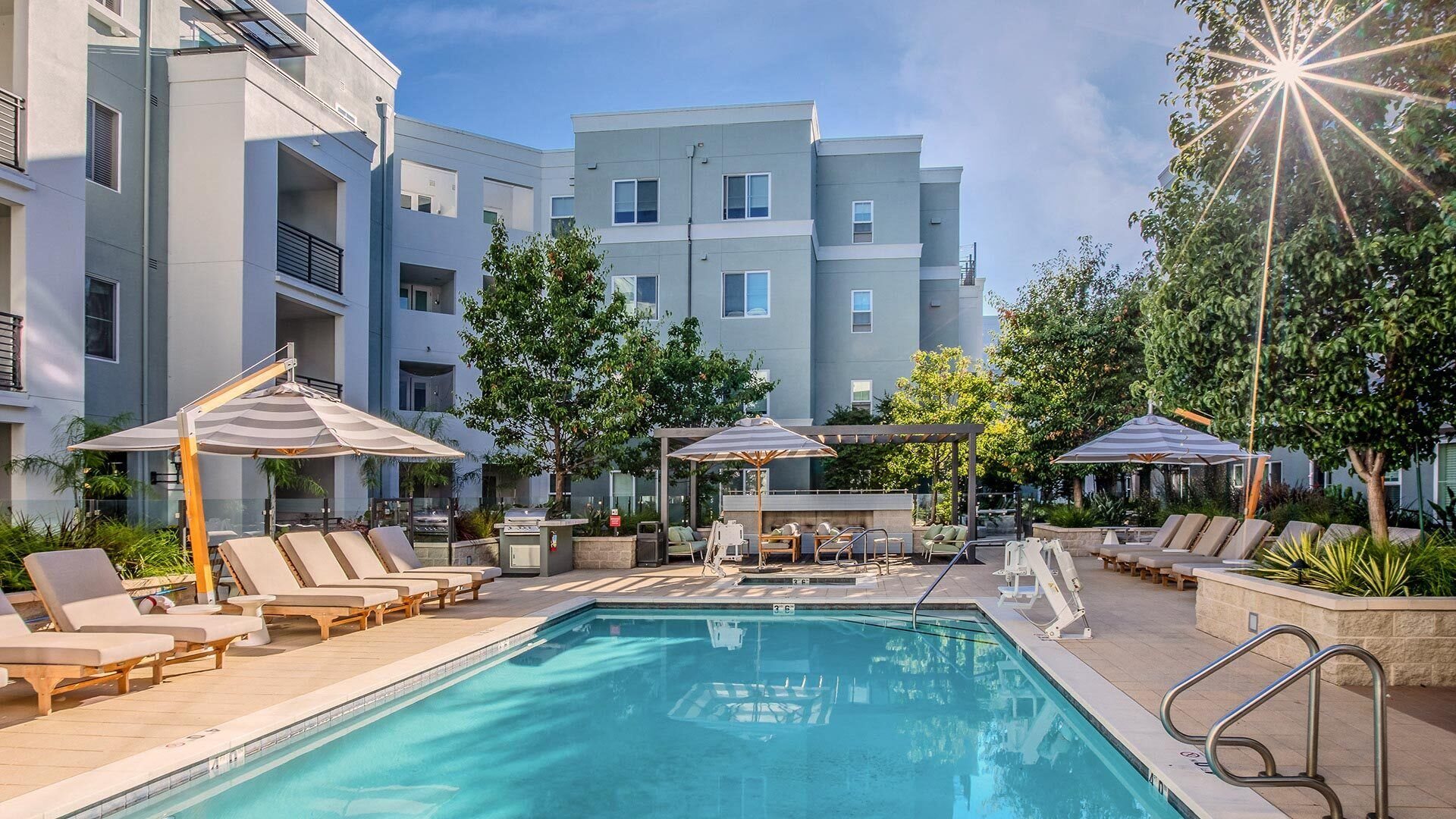 The Lark San Mateo Pool and Lounge Chairs Day