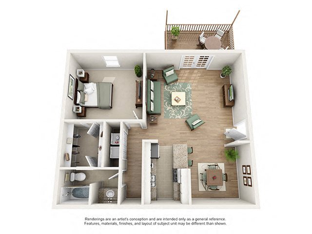 One bedroom, one bath apartment in Birmingham