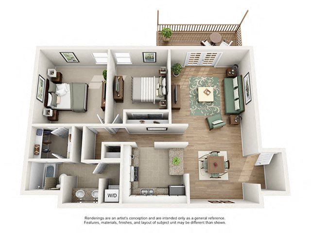 Two bedroom, one bath apartment in Birmingham