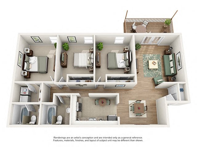 Three Bedroom, Two bath apartment in Birmingham