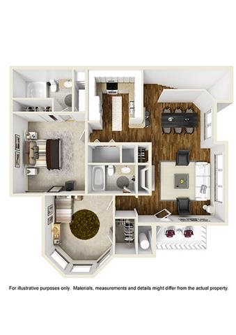 Two bedroom, two bath apartment home in Montgomery