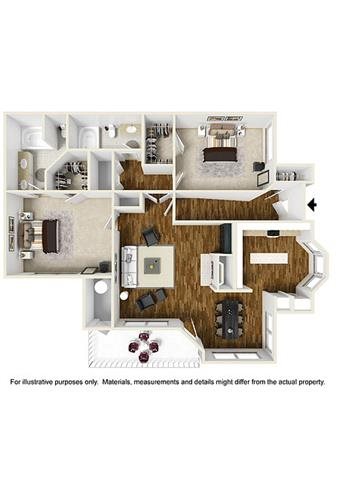 Two bedroom, two bath apartment home in Montgomery