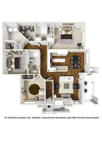 Three bedroom, two bath apartment home in Montgomery