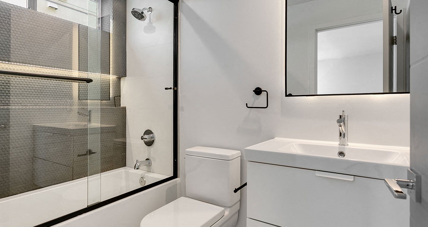 Backlit bathroom mirrors