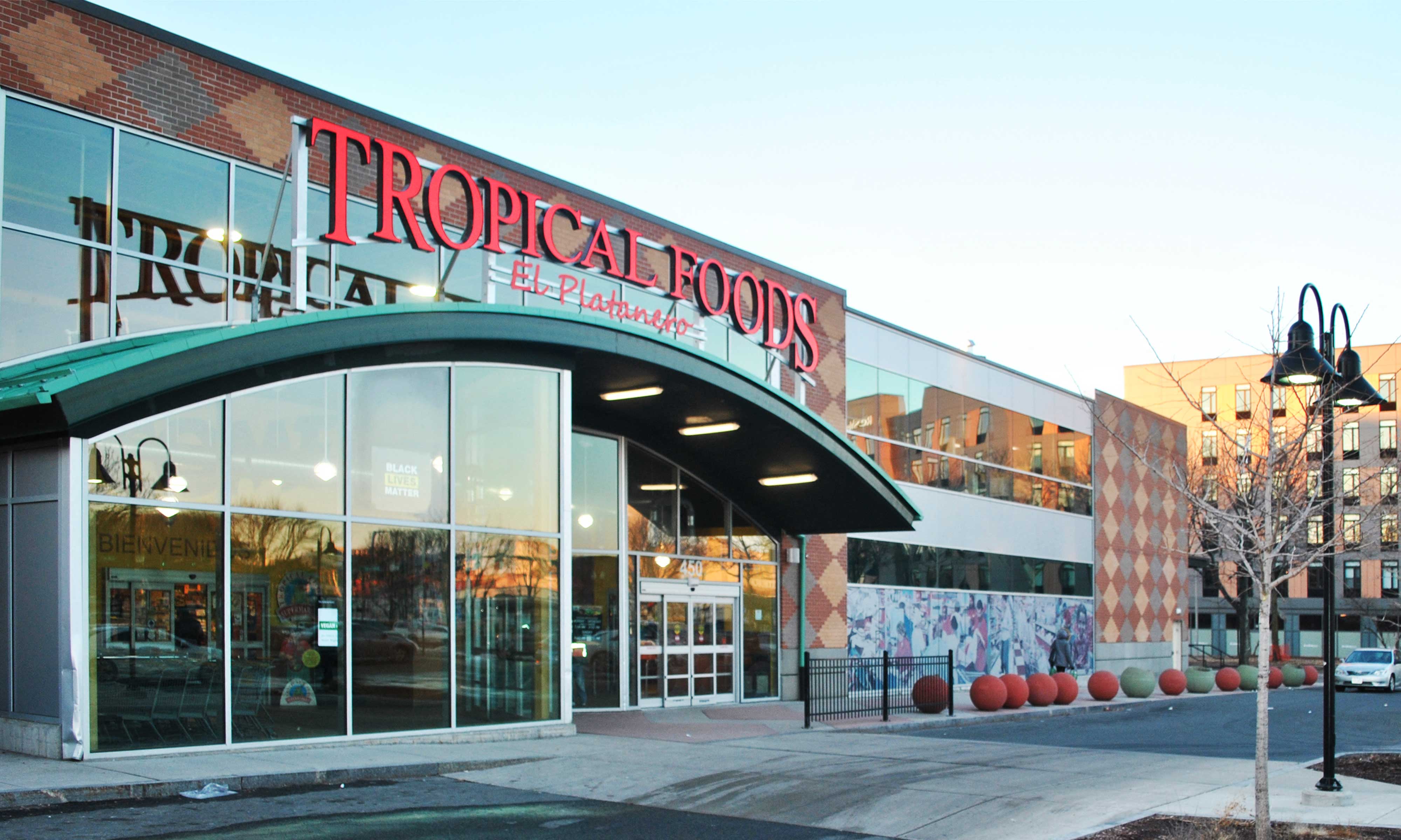 Tropical Foods grocery store looks modern and nice.