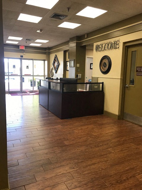 front desk area by entrance