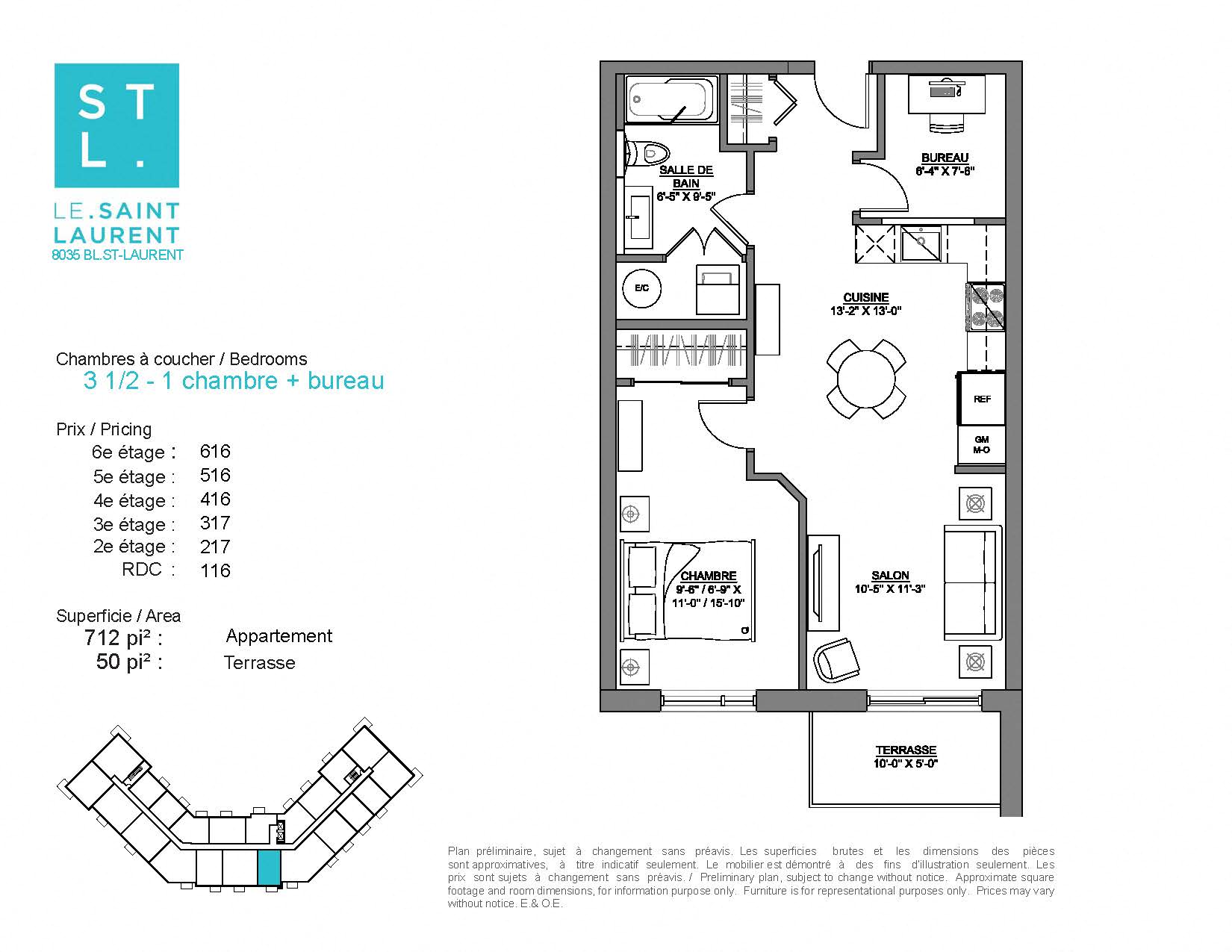 Pricing and Availability | Le Saint-Laurent Apartments