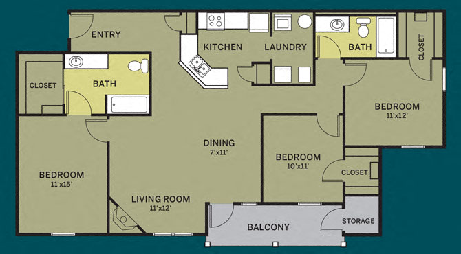 Gemstone (3.20 A | B) floor plan
