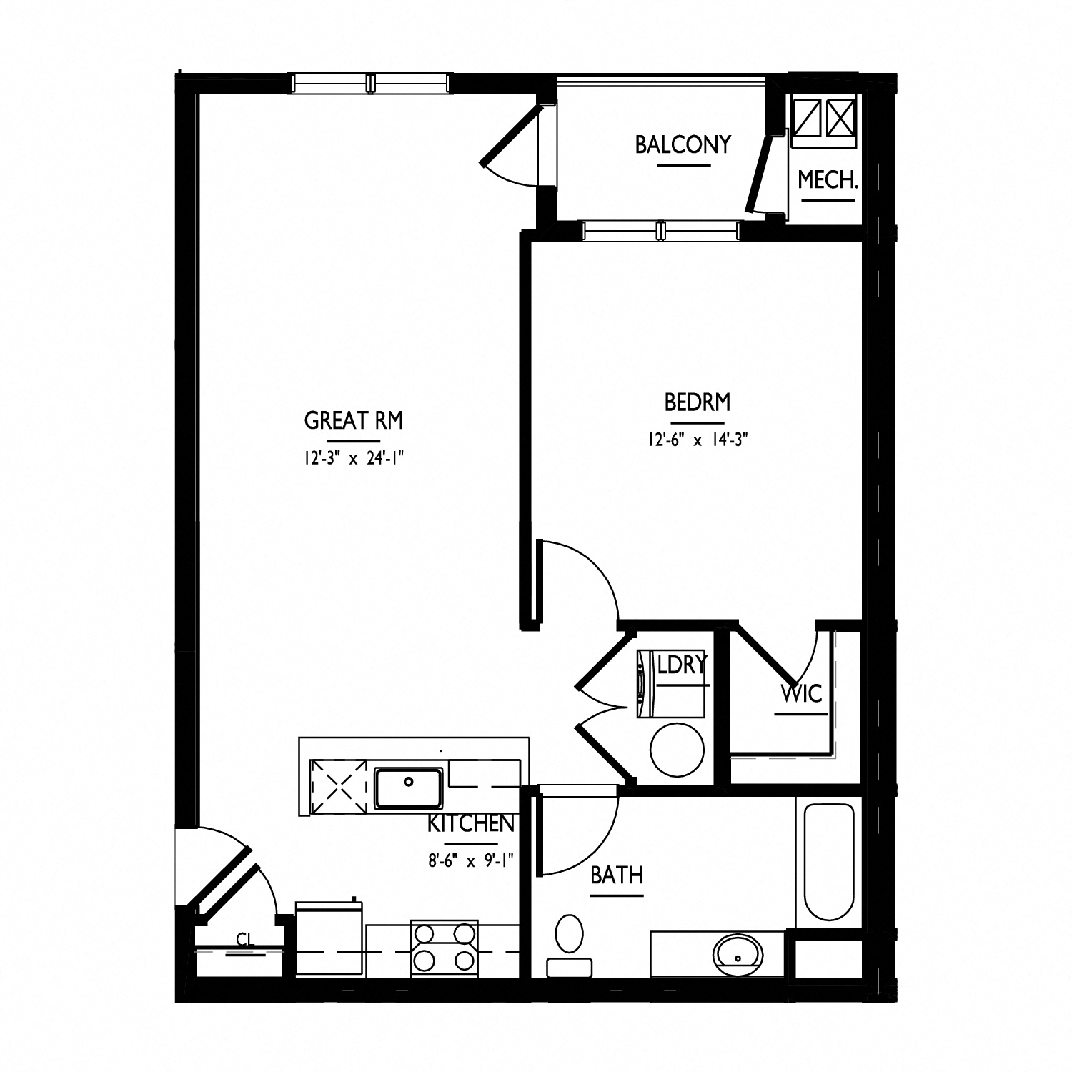 floorplan of apartment 0533