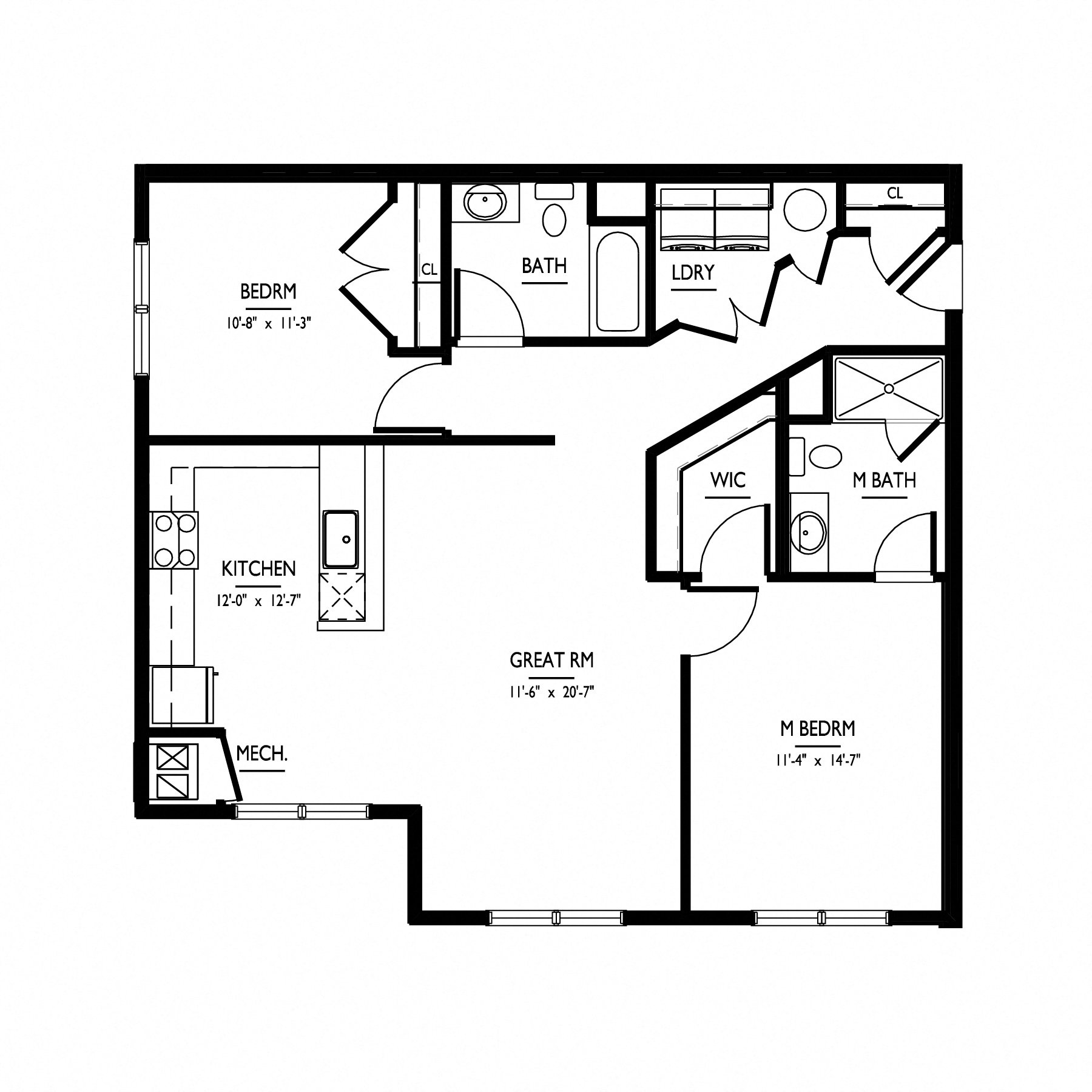 floorplan of apartment 0209