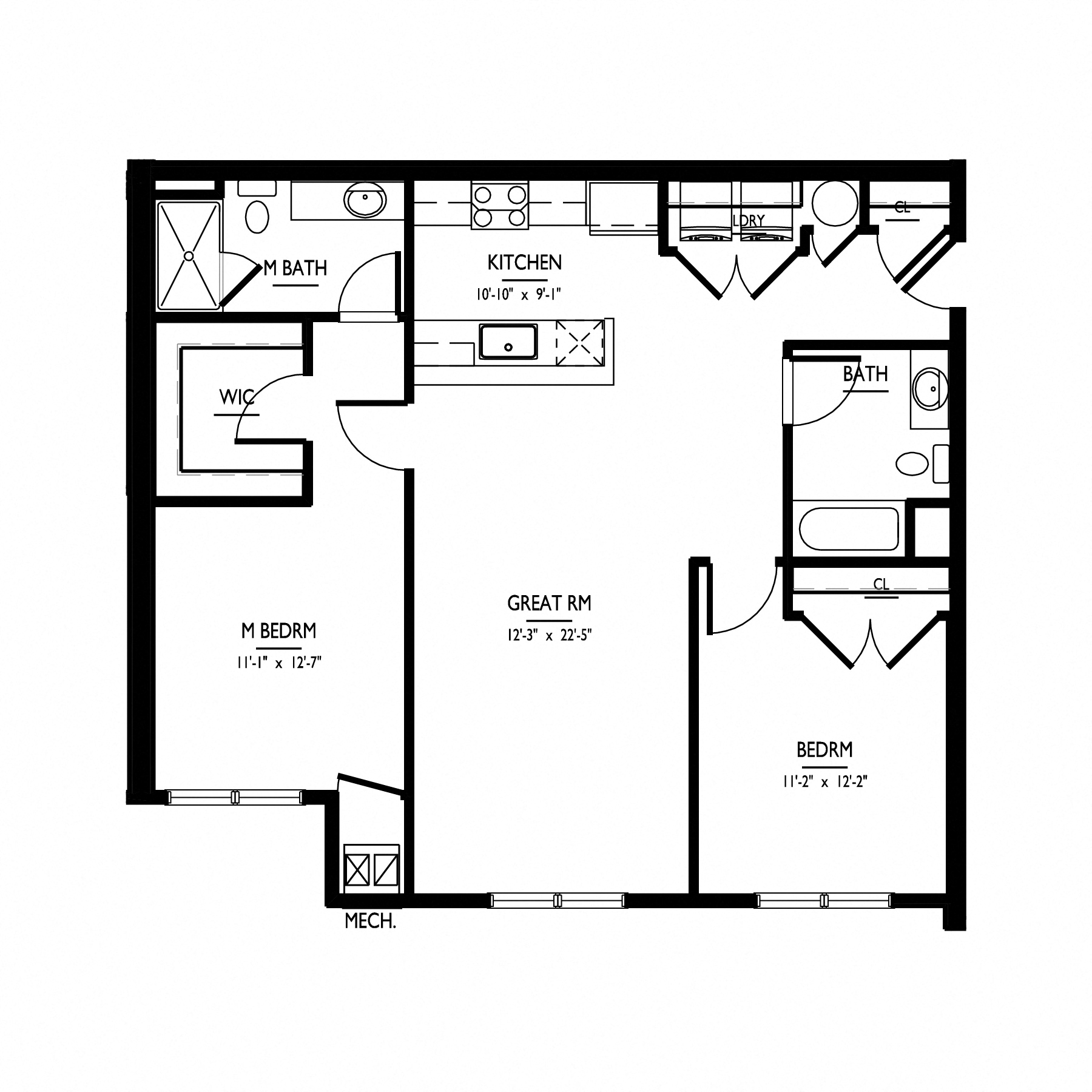 floorplan of apartment 0116