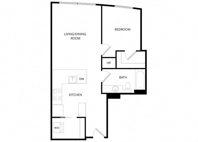 PlanC_OneBedroom floor plan