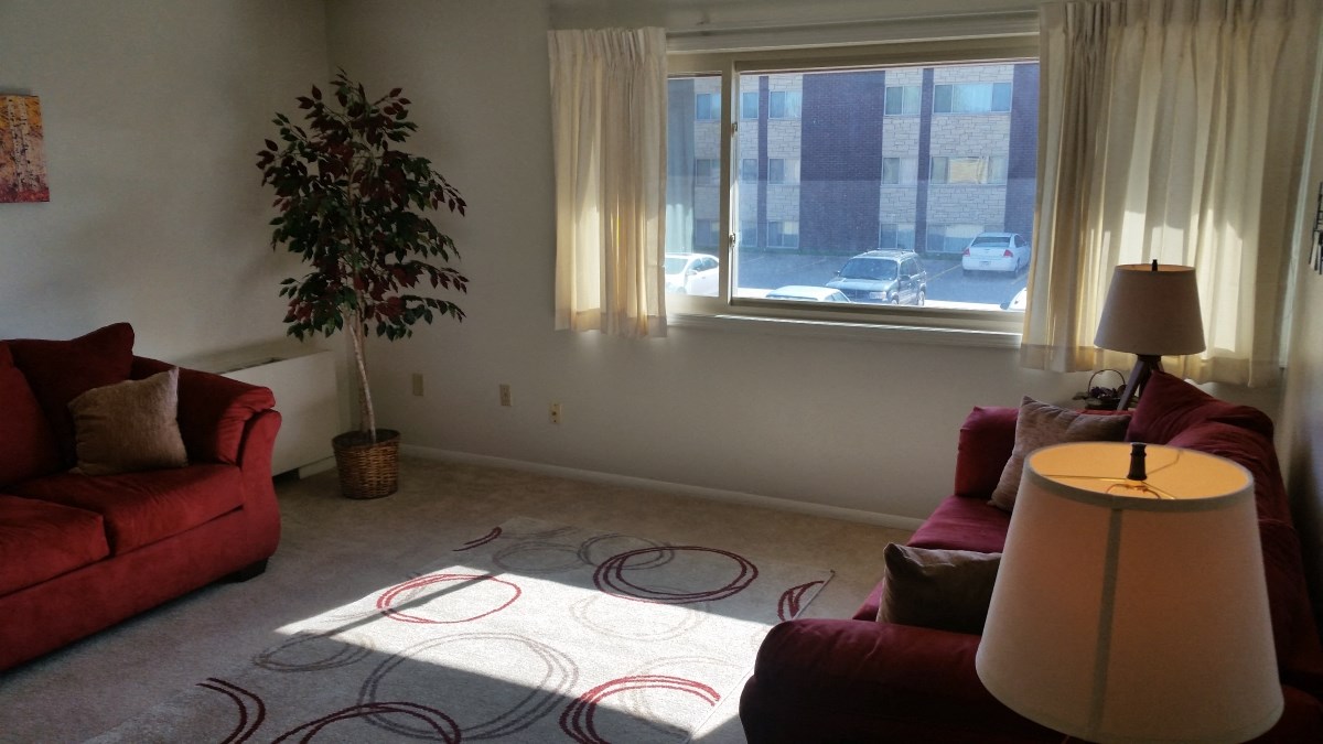 Living room at Seville Apartments in Iowa City, IA