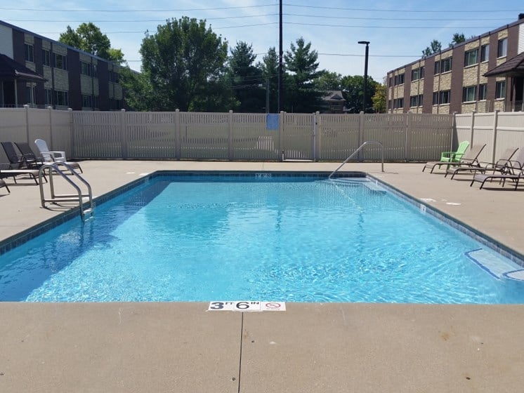 Swimming pool at Seville Apartments in Iowa City, IA