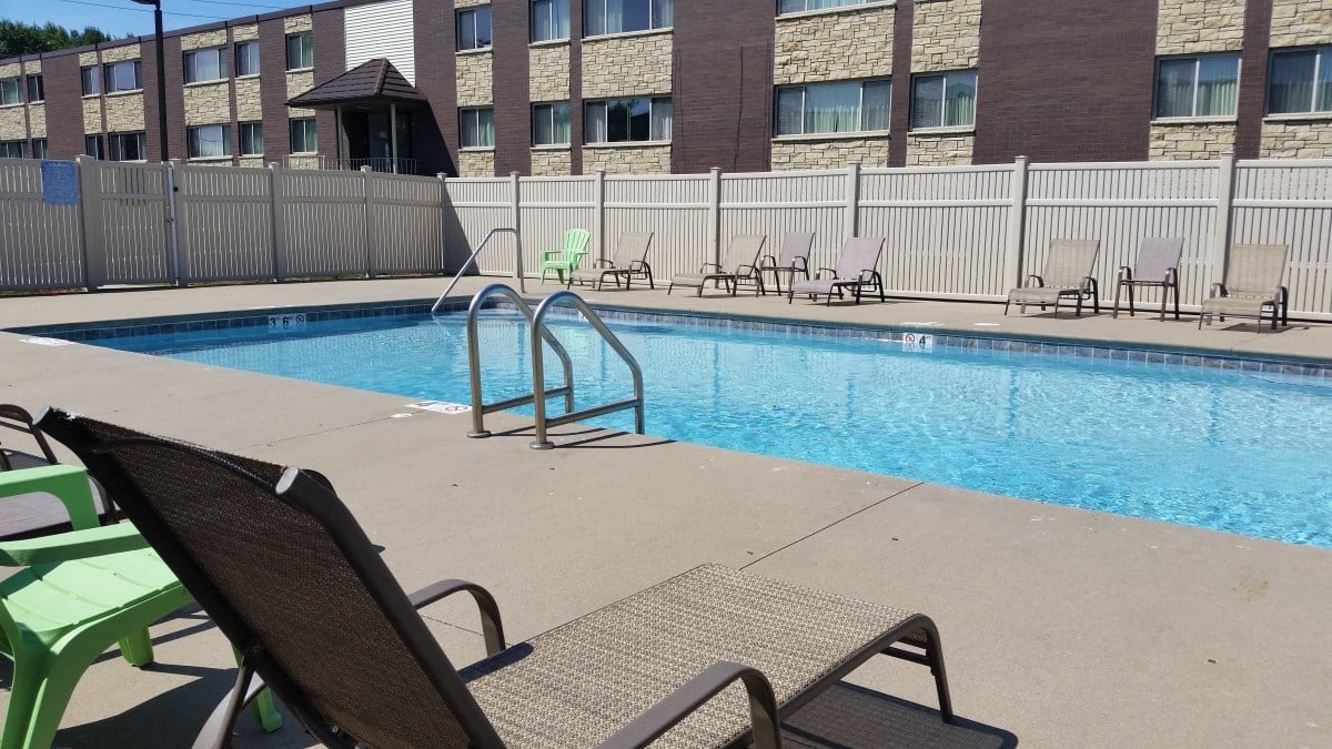 Swimming pool at Seville Apartments in Iowa City, IA