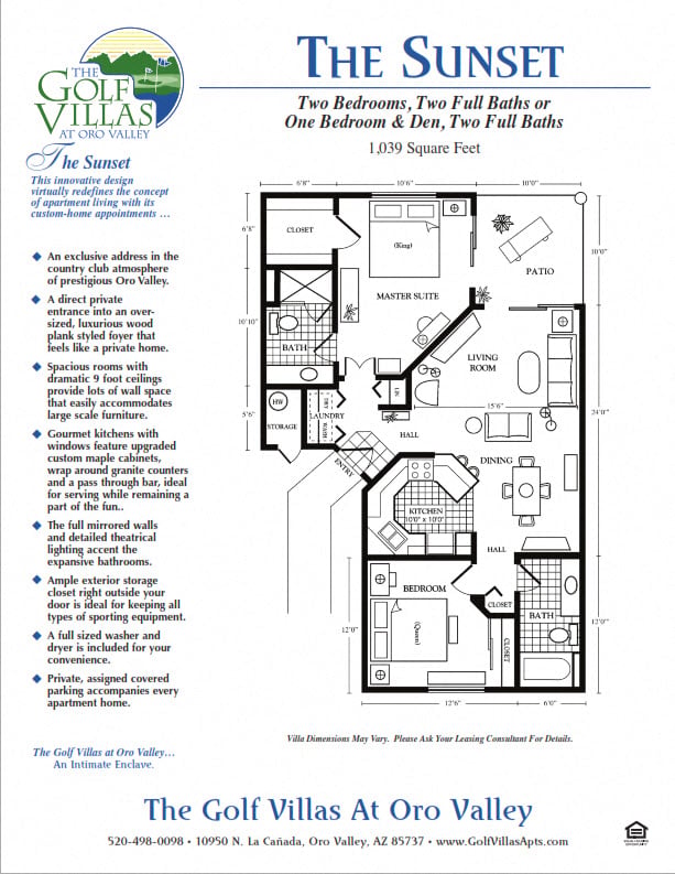 Sunset floor plan